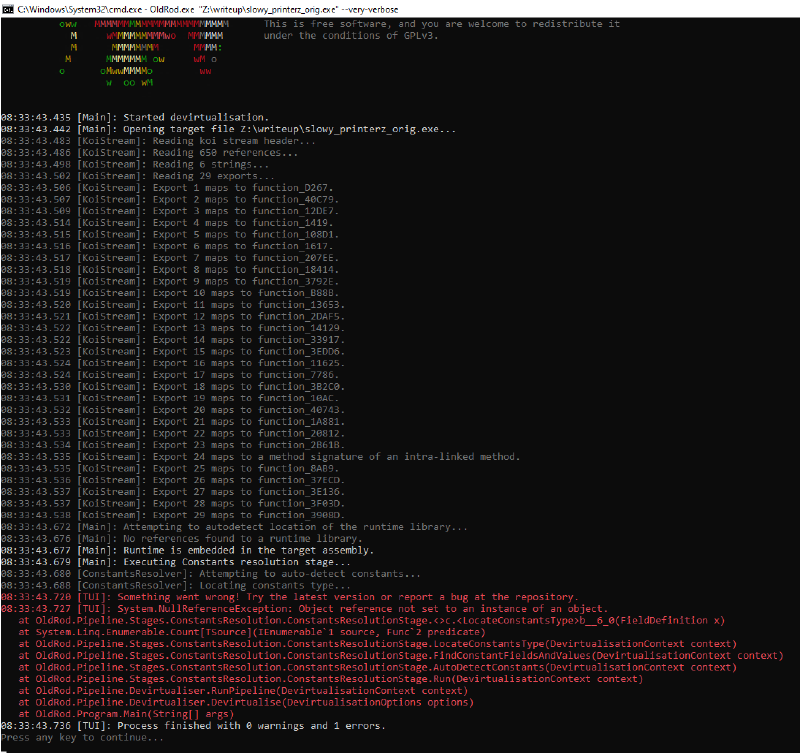 OldRod failing with original PE